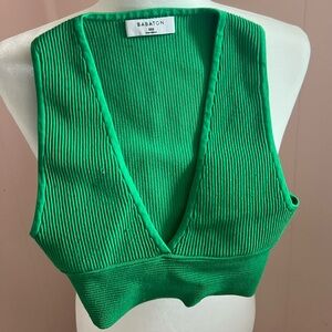 Green Babaton Aritizia Crop Top